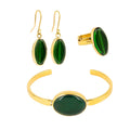 Tena Recycled Brass & Glass Adjustable Ring